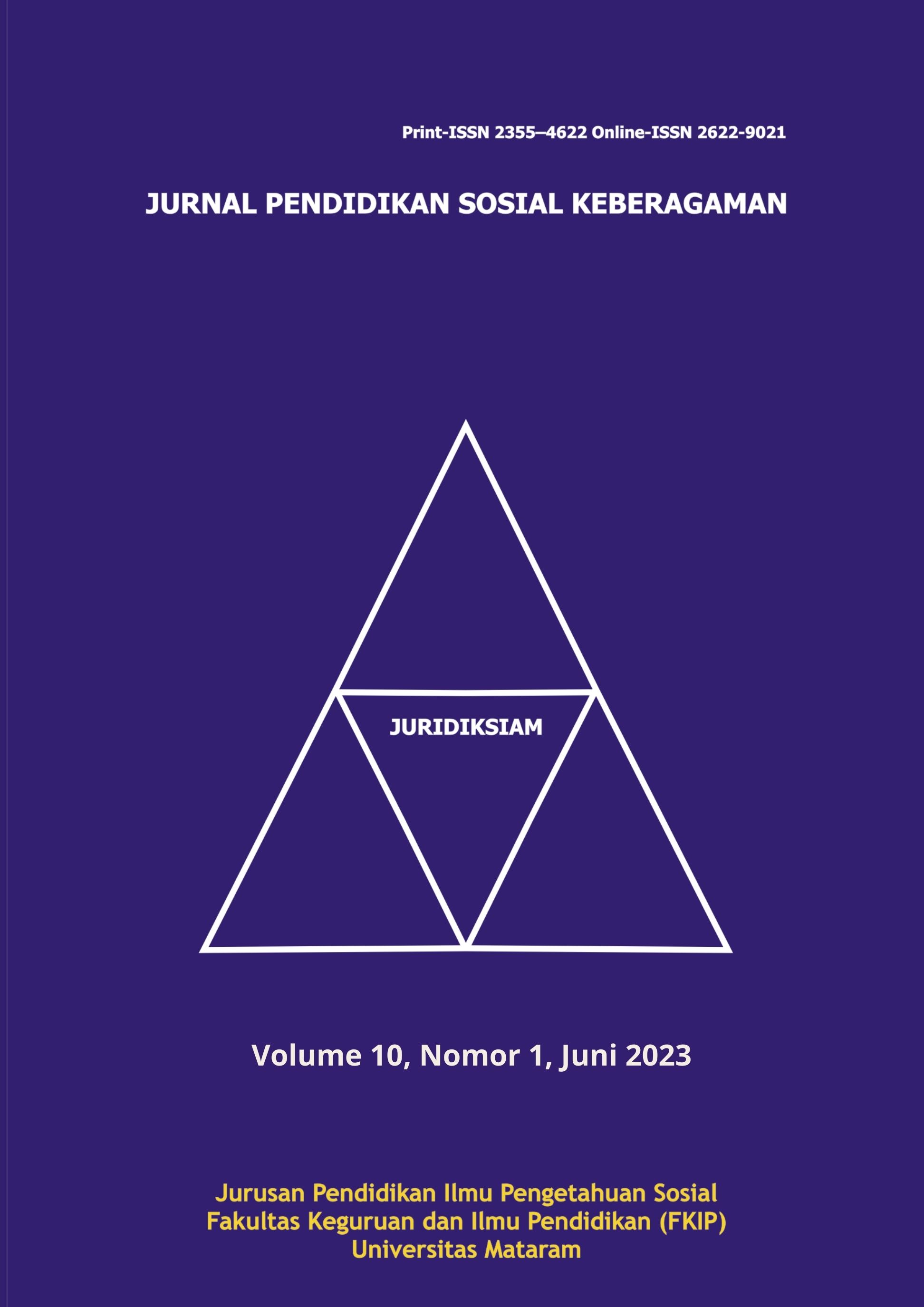 					View Vol. 10 No. 1 (2023): JURIDIKSIAM: JURNAL PENDIDIKAN SOSIAL KEBERAGAMAN
				