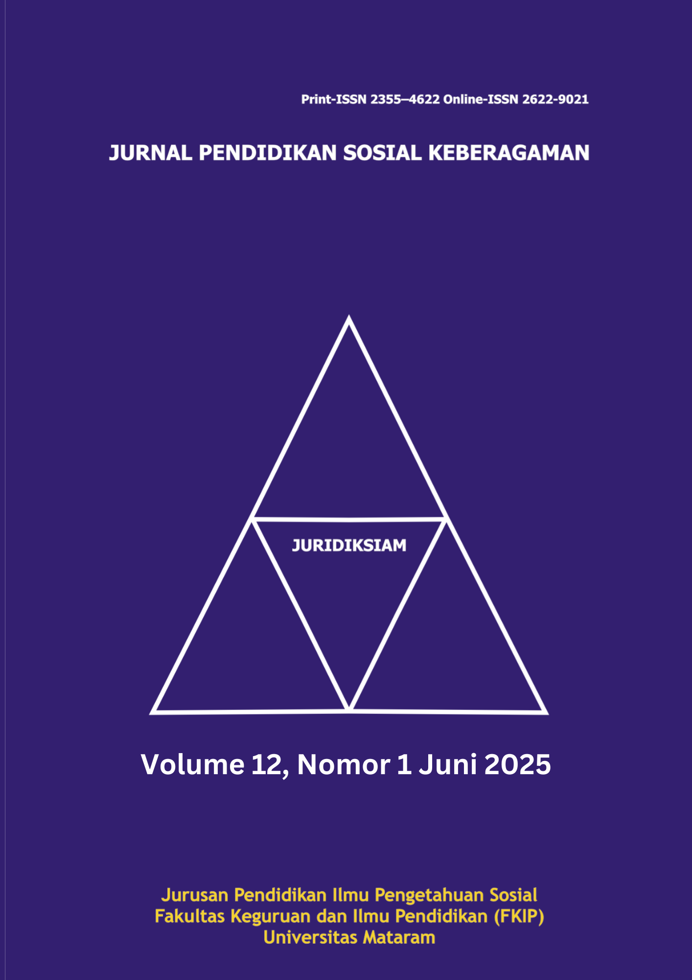 					Lihat Vol 12 No 1 (2025): Vol. 12 No. 1 (2025): Juridiksiam: Jurnal Pendidikan Sosial Keberagaman
				